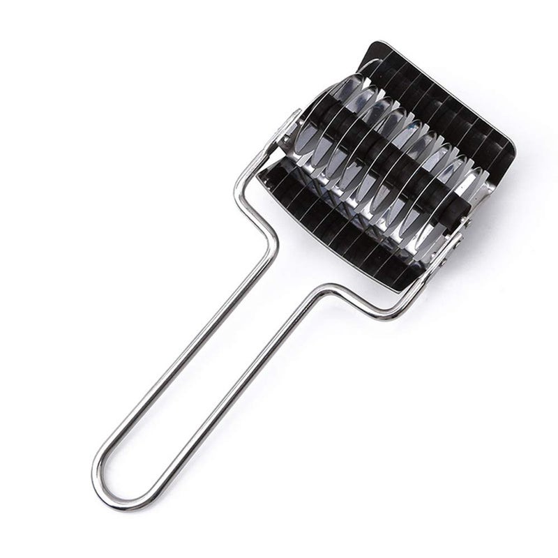 Evwoge Pasta Noodle Cutter Stainless Steel Pasta Spaghetti Maker Noodle Lattice Roller Dough Cutter Mincer Kitchen Tool - Image 4